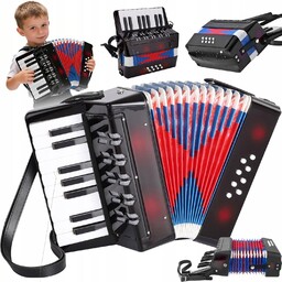 Mini Akordeon Dla Dzieci Czarny, Edukacyjny Akordeon