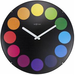 Nextime Zegar ścienny Dots Dome (czarny)