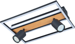 Lampa sufitowa KORDA CZARNA+DREWNO/BLACK+WOOD C230857704 - Zuma Line