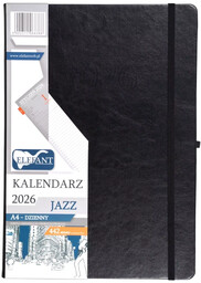 Kalendarz 2026 A4 dzienny Jazz czarny - praca