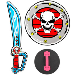 Zestaw Pirata kordelas i tarcza - miecz 52