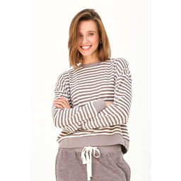 Bluza damska z długim rękawem z dzianiny French