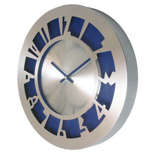 Zegar aluminiowy ARABIC blue
