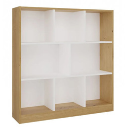 Edinos Nowoczesny otwarty regał dąb artisan + biały