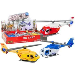 Helikopter ratunkowy Policyjny Strażacki metal MIX - Leantoys