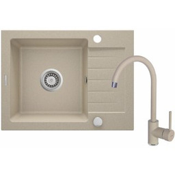 DEANTE Zlewozmywak granitowy ZORBA 1-komorowy z ociekaczem