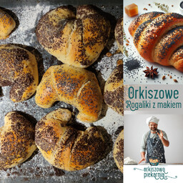 Rogaliki maślane z makiem na zakwasie z mąki