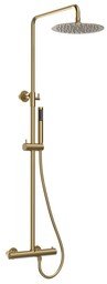 Sapho Zestaw prysznicowy z baterią termostatyczną złoty mat
