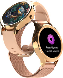 Smartwatch damski zegarek złoty wodoodporny na bransolecie