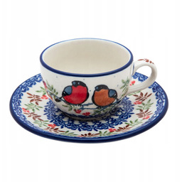 Filiżanka espresso 100ml ze spodkiem Ceramika Artystyczna Bolesławiec