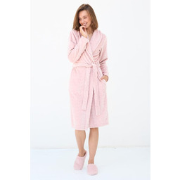 Szlafrok damski polarowy krótki z kołnierzem Tyrol Naviale