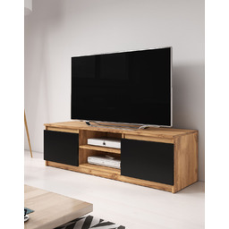 Mała szafka RTV 120 cm Dingo dąb wotan/czarny