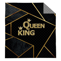 Detexpol Narzuta dekoracyjna 170x210 Queen King czarna złota