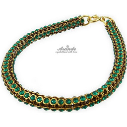 Kryształy Bransoletka Emerald Gold Crystallized