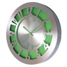 Zegar aluminiowy ARABIC green