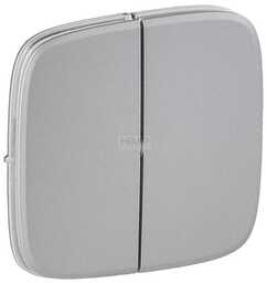 Valena Allure - Klawisz podwójny ALUMINIUM Legrand 755027
