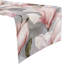 Bieżnik z nadrukiem w magnolie OM01-10 Mariall