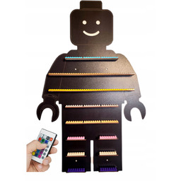 Półka lampka led ludzik 68x43 71szt figurki ludziki