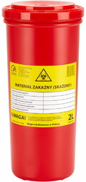 Pojemnik na odpady medyczne 2 L czerwony