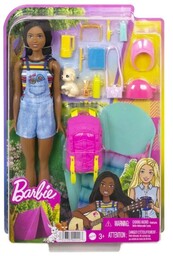 LALKA BARBIE BROOKLYN NA KEMPINGU ZESTAW AKCESORIA PLECAK
