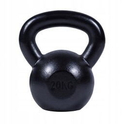 Kettlebell czarne Żeliwo 20 kg Kula