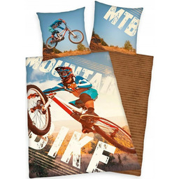 Pościel 140x200 Mountain Bike Rower Mtb Bawełniana 70x90