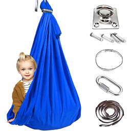 Szarfa Akrobatyczna Chusta Aerial Silk Wielofunkcyjna 280X150CM Niebieski