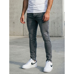 Spodnie męskie jeansowe skinny fit czarne Denley Luciano