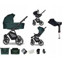 Wózek dziecięcy 4w1 Emjot Eq 2.0 wielofunkcyjny zielony