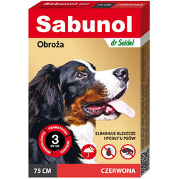 Sabunol Obroża przeciw kleszczom czerwona 75cm