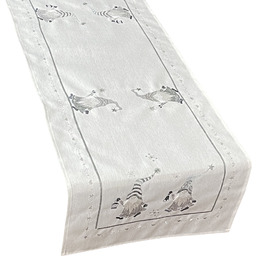 Bieżnik świąteczny z haftem i błyszczącą nitką OS-292-A