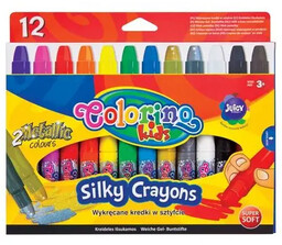 Kredki świecowe żelowe Colorino Kids 12 kolory -