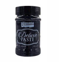 PASTA DELUXE kremowa metaliczna czarno-złota 100ml - Pentart