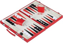 Relaxdays Backgammon walizka wraz z akcesoriami, wys. x