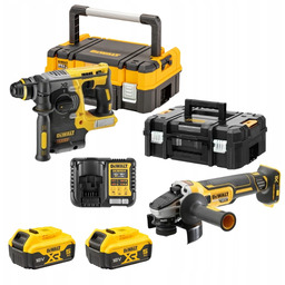 Zestaw DeWALT DCH273+DCG405 18V Xr 2x5Ah +2xWalizka Tstak