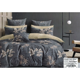 Pościel 140x200 Dwustronna Bawełna Satynowa Collection World Liście