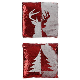 Edelman 8718861654646 poduszka z cekinami, dwustronna, motyw bożonarodzeniowy,