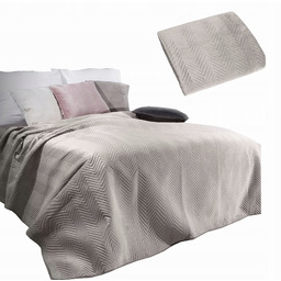 Narzuta Na Łóżko 230x260 Eurofirany Sofia beż Welwet