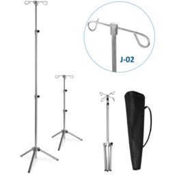 JSK.3/J-02 składany stojak kroplówki regulowany 2 wieszaki