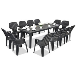 Meble ogrodowe Bergen/Alta dla 12 osób Bica antracytowe