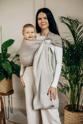 Chusta kółkowa LennyLamb - Mała Jodełka Almond-1.8 m.