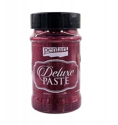 PASTA DELUXE kremowa metaliczna bordowo-złota 100ml - Pentart