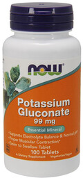 NOW Potassium Gluconate 99mg 100tabs