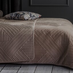 Narzuta Welwetowa w Przeszywany Geometryczny Wzór Minister 200x220