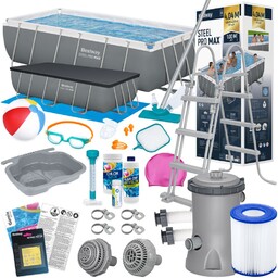 Basen Bestway 404x201x100 Ogrodowy Stelażowy 56441 19w1