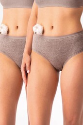 Majtki damskie (2 pack) bawełniane klasyczne kolorze cappucino