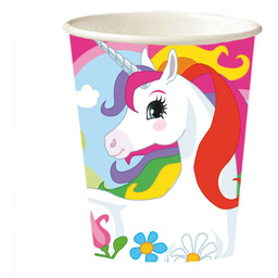 Kubeczki papierowe Jednorożec - 250 ml - 8