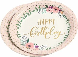 Homéa, Zestaw 6 talerzy kartonowych D18,5 cm Boho