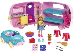 Lalka Barbie Chelsea Auto kamper kabriolet FXG90