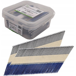 Gwoździe do gwoździarki łączone papierem 3,1x90mm Pierścieniowe Czarne